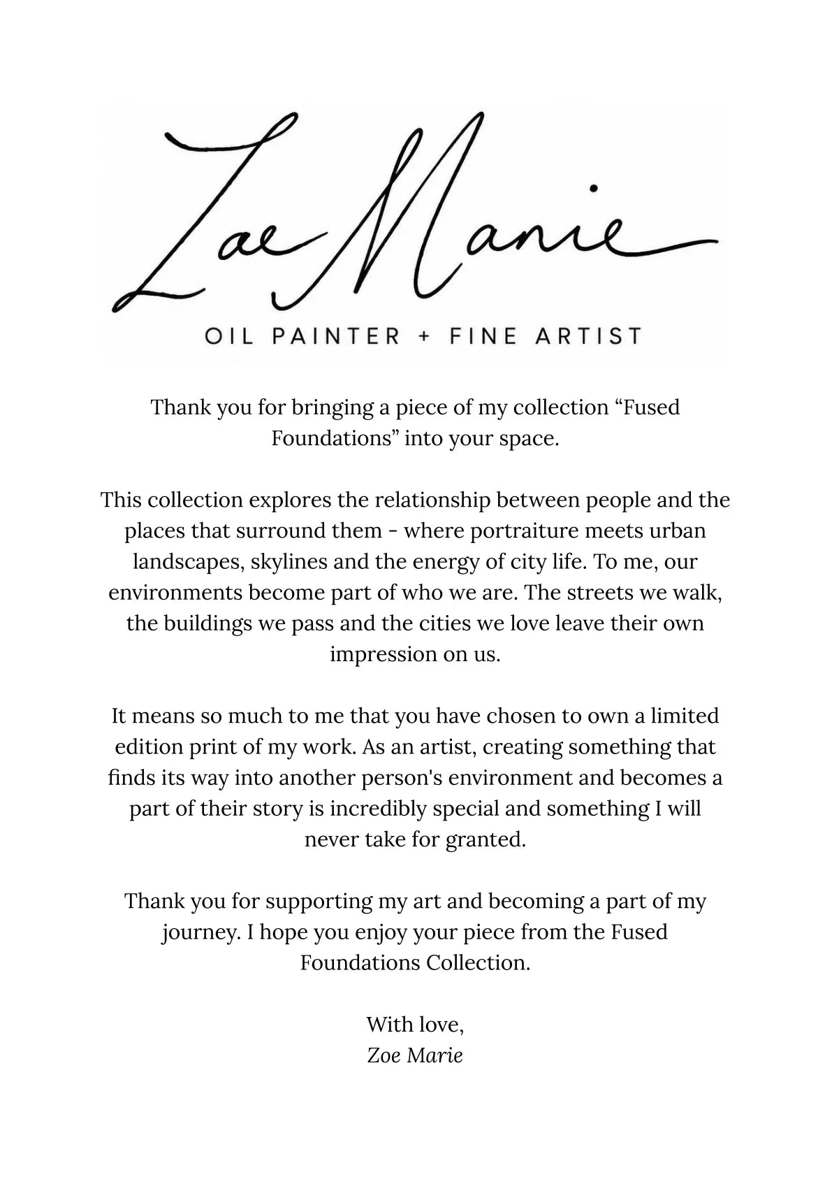 “Metropolitan Mind” limited edition print — A letter from the artist
